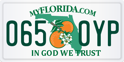 FL license plate 0650YP