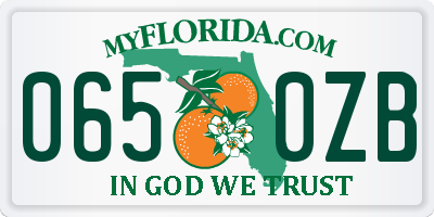 FL license plate 0650ZB