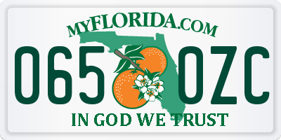 FL license plate 0650ZC