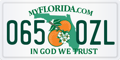 FL license plate 0650ZL