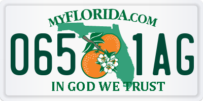 FL license plate 0651AG