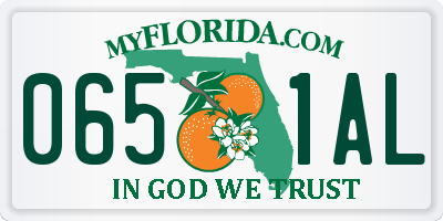 FL license plate 0651AL