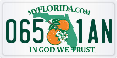 FL license plate 0651AN
