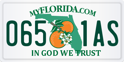 FL license plate 0651AS