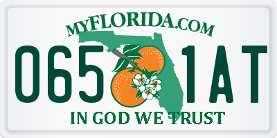FL license plate 0651AT