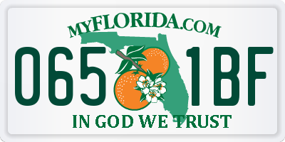 FL license plate 0651BF