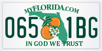 FL license plate 0651BG