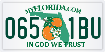 FL license plate 0651BU