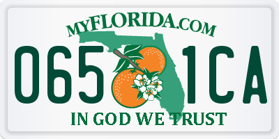 FL license plate 0651CA