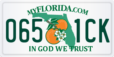 FL license plate 0651CK