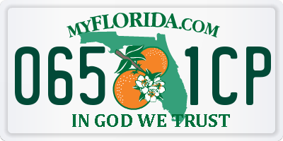 FL license plate 0651CP