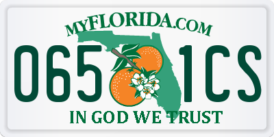 FL license plate 0651CS