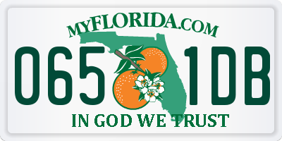 FL license plate 0651DB