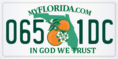 FL license plate 0651DC