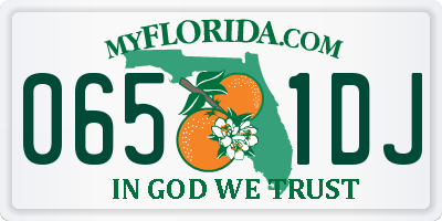 FL license plate 0651DJ