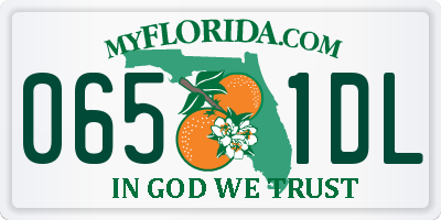 FL license plate 0651DL