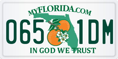 FL license plate 0651DM