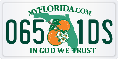 FL license plate 0651DS
