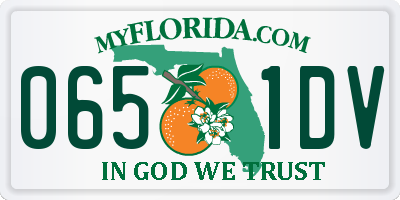 FL license plate 0651DV