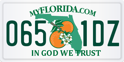 FL license plate 0651DZ