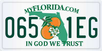 FL license plate 0651EG