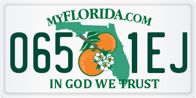 FL license plate 0651EJ