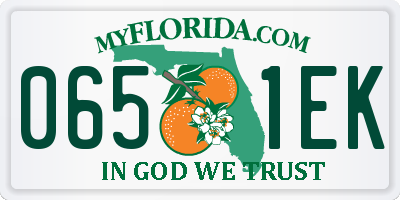 FL license plate 0651EK