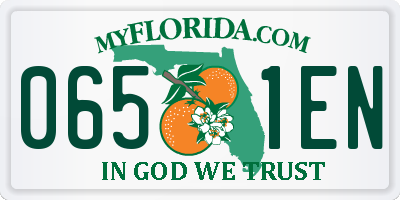 FL license plate 0651EN