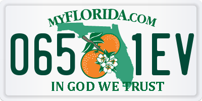 FL license plate 0651EV