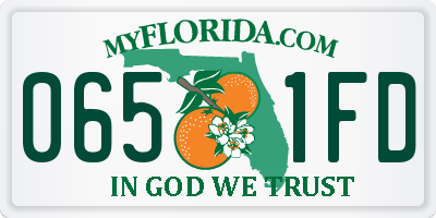FL license plate 0651FD