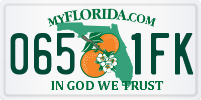 FL license plate 0651FK