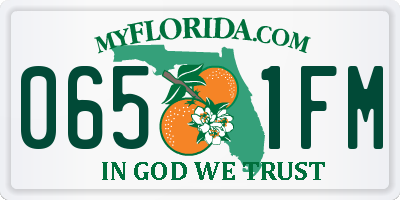 FL license plate 0651FM