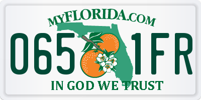 FL license plate 0651FR