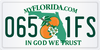 FL license plate 0651FS