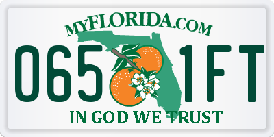 FL license plate 0651FT