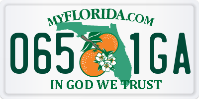 FL license plate 0651GA