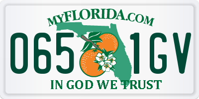 FL license plate 0651GV