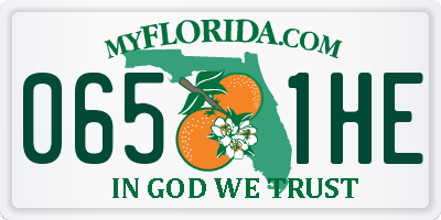 FL license plate 0651HE