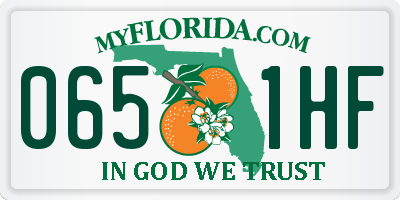 FL license plate 0651HF