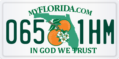 FL license plate 0651HM
