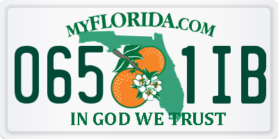 FL license plate 0651IB