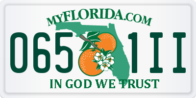 FL license plate 0651II