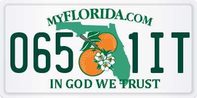 FL license plate 0651IT