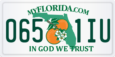 FL license plate 0651IU