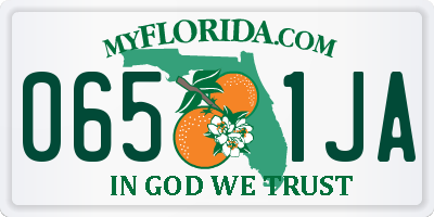 FL license plate 0651JA