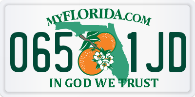 FL license plate 0651JD