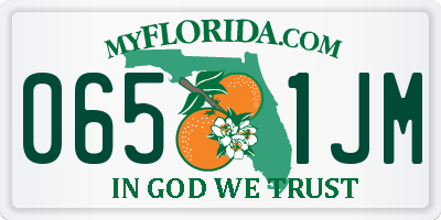 FL license plate 0651JM