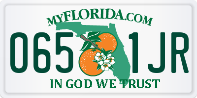 FL license plate 0651JR