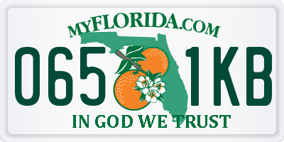 FL license plate 0651KB