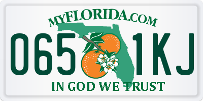 FL license plate 0651KJ